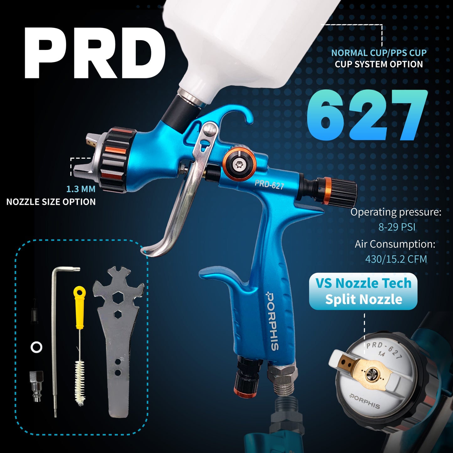 VS PRD-627 SPRAY GUN 1.3mm