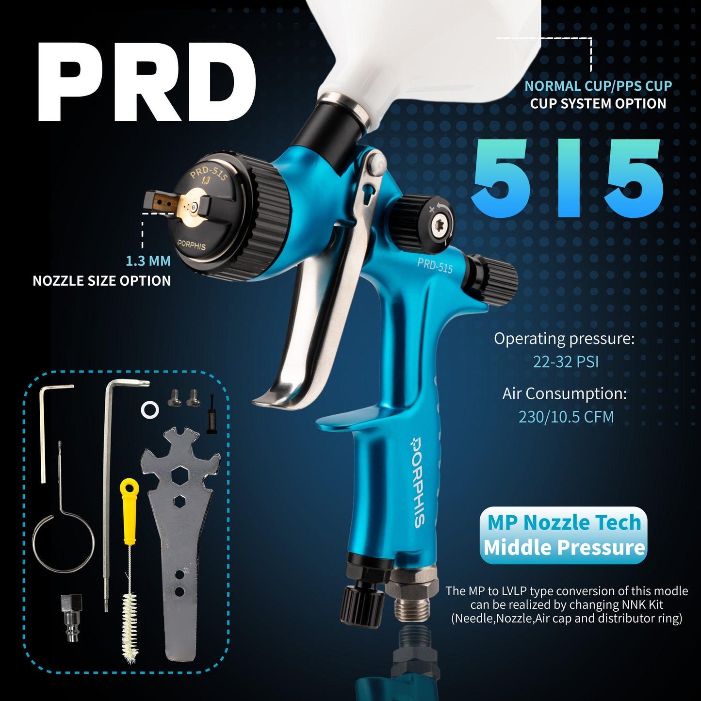 MP PRD-515 SPRAY GUN 1.3mm