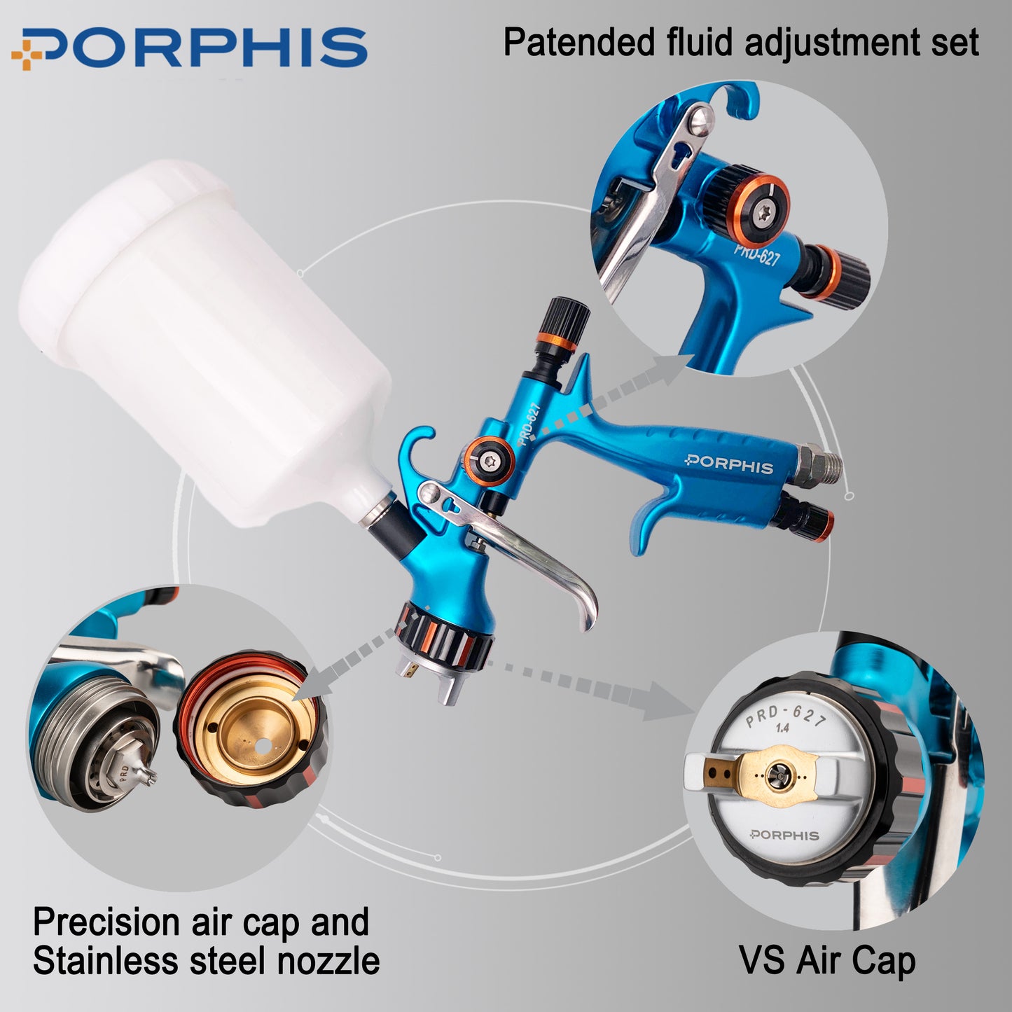 VS PRD-627 SPRAY GUN 1.3mm